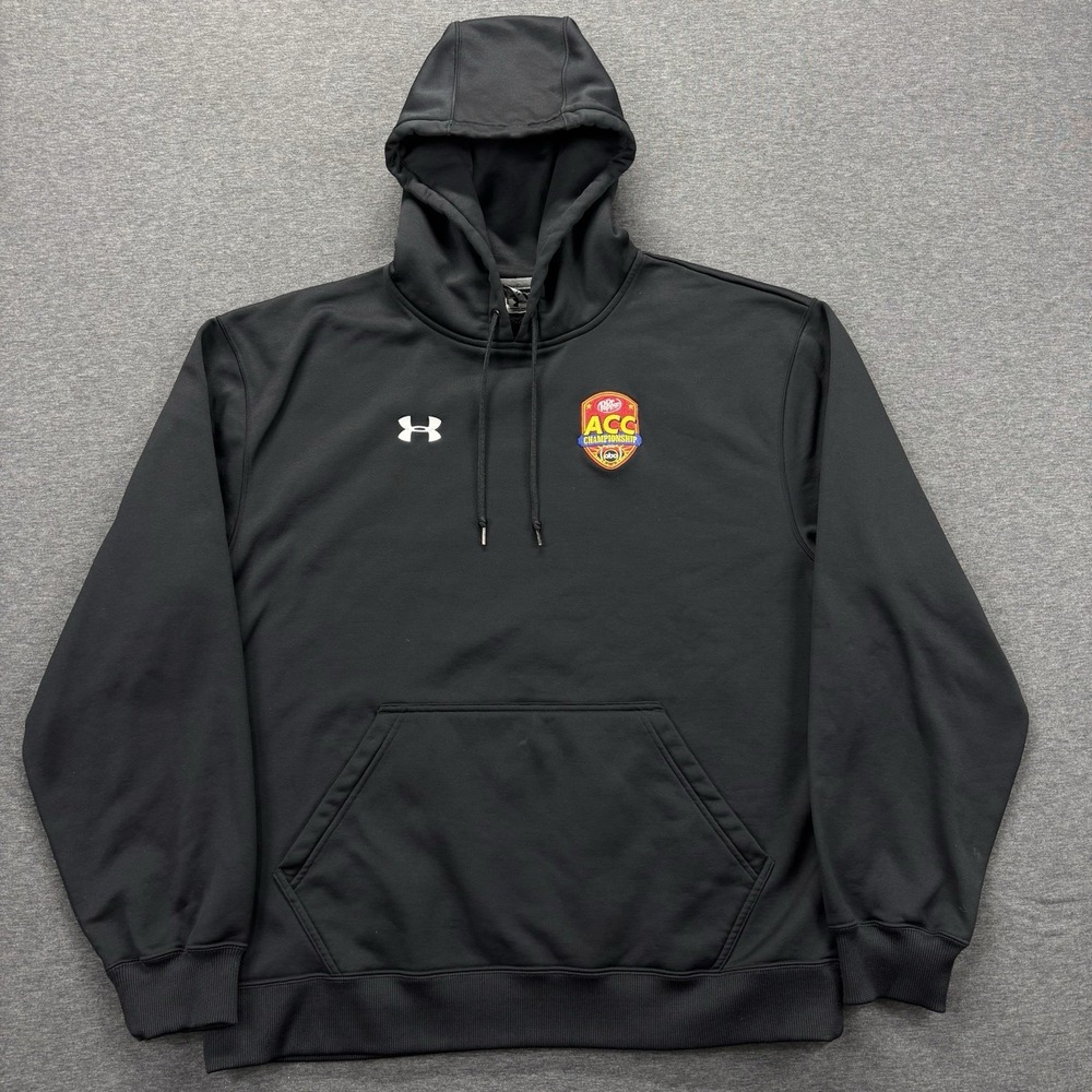 Under Armour ACC Championship Hoodie Mens Large Black Performance NCAA ABC‎